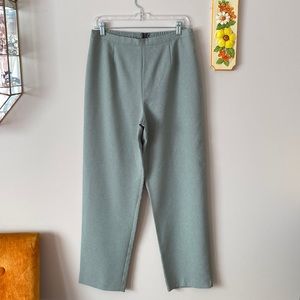 Vintage Light Mint Green Trouser Pants Mid Century